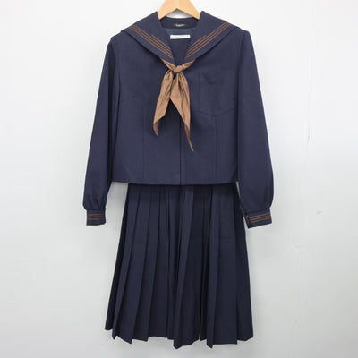 【中古】茨城県 神栖第一中学校 女子制服 3点（セーラー服・スカート）sf038861