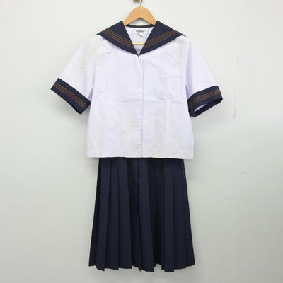 【中古】茨城県 神栖第一中学校 女子制服 3点（セーラー服・スカート）sf038862