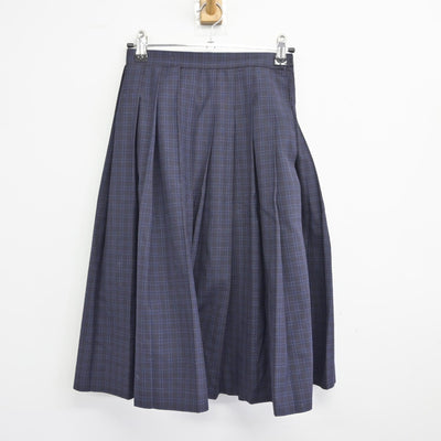 【中古】福岡県 福岡市立西陵中学校 女子制服 3点（ニットベスト・シャツ・スカート）sf038877