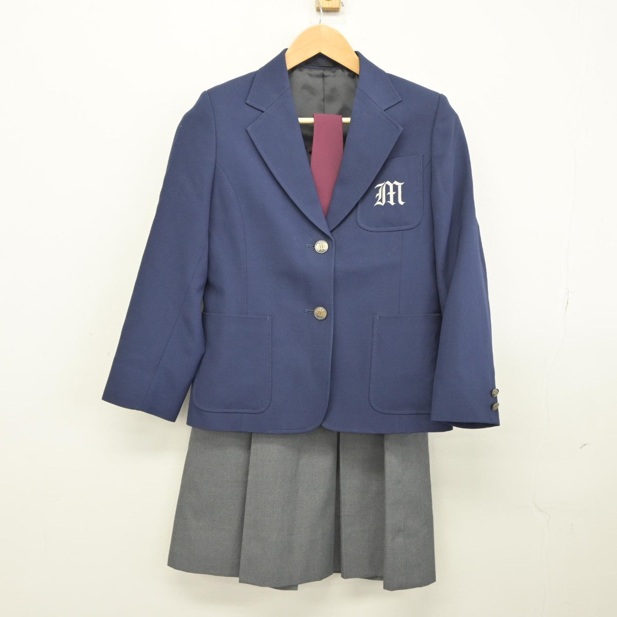 【中古】神奈川県 川崎市立南河原中学校 女子制服 4点（ブレザー・ベスト・スカート）sf038879