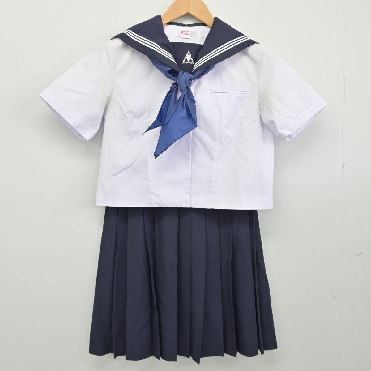 【中古】千葉県 木更津第三中学校 女子制服 5点（セーラー服・スカート）sf038907