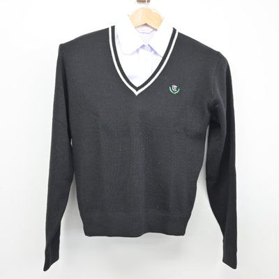 【中古】三重県 徳風高等学校 女子制服 2点（シャツ・ニット）sf038909