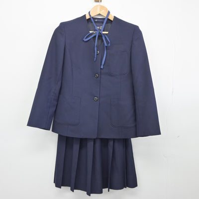 【中古】新潟県 上山中学校 女子制服 3点（ブレザー・スカート）sf038912