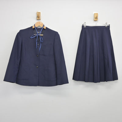 【中古】新潟県 上山中学校 女子制服 3点（ブレザー・スカート）sf038912