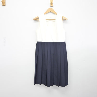 【中古】福岡県 博多女子高等学校 女子制服 3点（ニットベスト・セーラー服・ジャンパースカート）sf038926