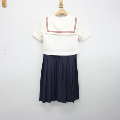 【中古】福岡県 博多女子中学校 女子制服 2点（セーラー服・ジャンパースカート）sf038930