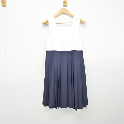 【中古】福岡県 博多女子中学校 女子制服 2点（セーラー服・ジャンパースカート）sf038930