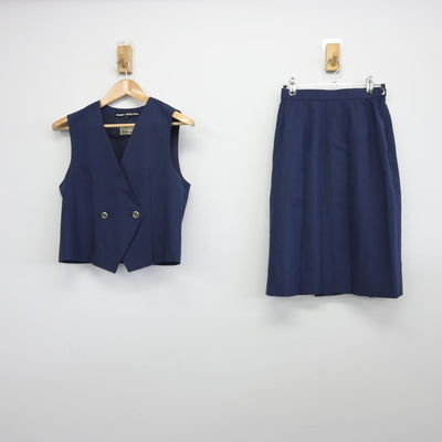 【中古】東京都 稲城第三中学校 女子制服 2点（ベスト・スカート）sf038936