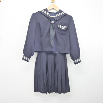 【中古】福島県 安達高等学校 女子制服 3点（セーラー服・スカート）sf038937