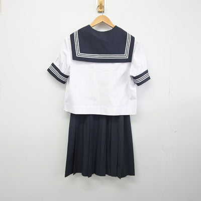 【中古】福島県 安達高等学校 女子制服 3点（セーラー服・セーラー服・スカート）sf038938