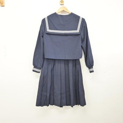 【中古】静岡県 磐田市立城山中学校 女子制服 2点（セーラー服・スカート）sf038939