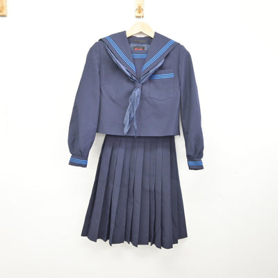 【中古】滋賀県 大津市立日吉中学校 女子制服 3点（セーラー服・スカート）sf038944