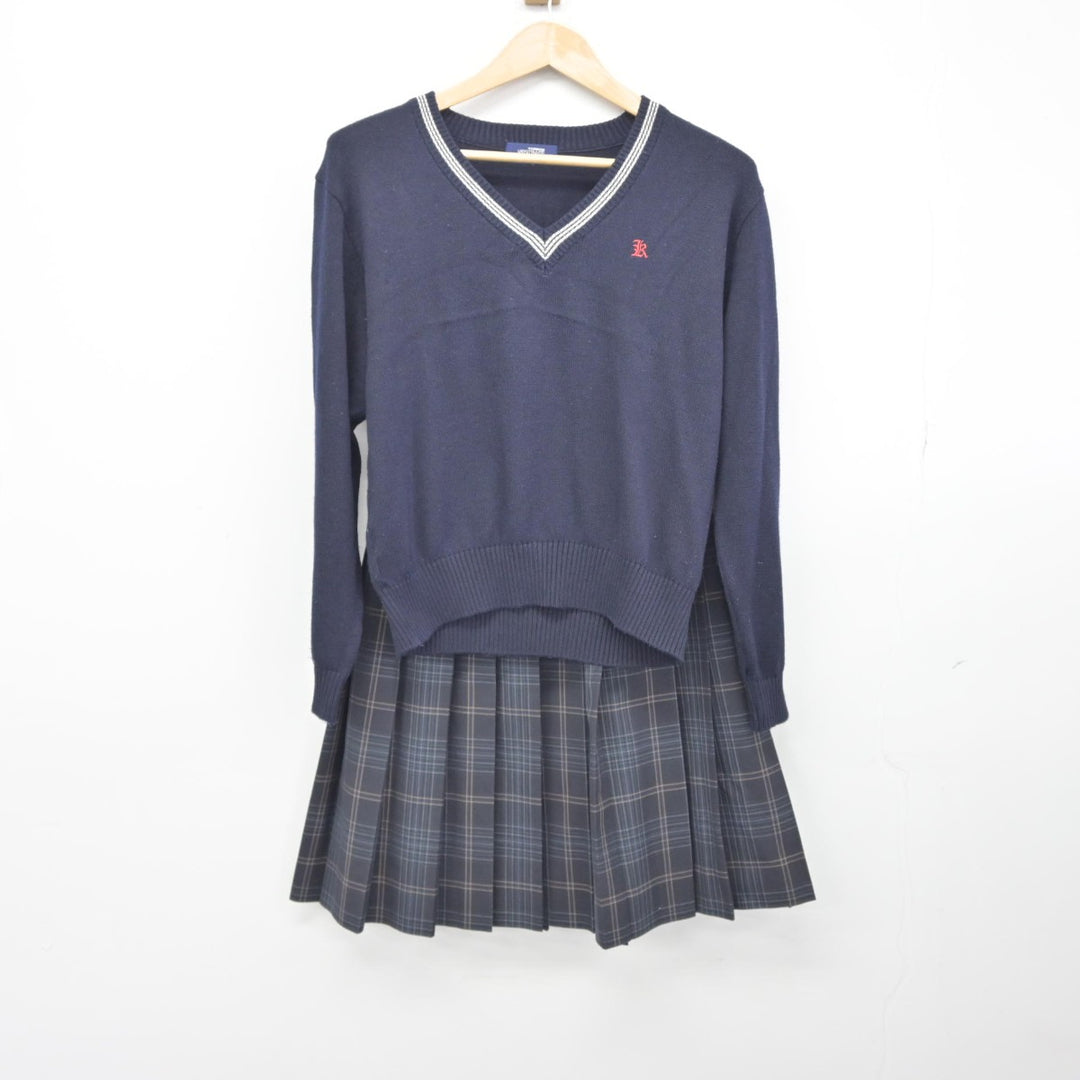 【中古】兵庫県 神戸第一高等学校 女子制服 2点（ニット・スカート）sf038958