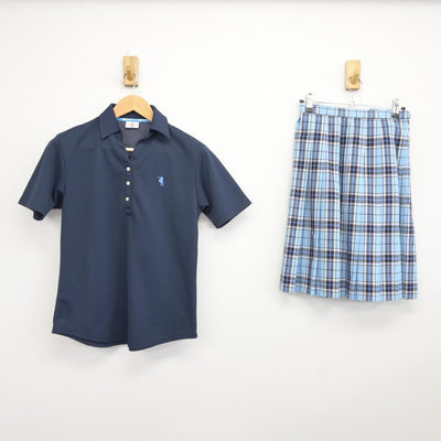 【中古】 クラーク記念国際高等学校 女子制服 2点（シャツ・スカート）sf038970