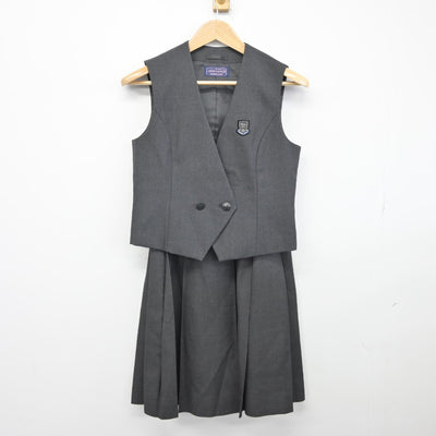 【中古】埼玉県 星野高等学校 女子制服 3点（ブレザー・ベスト・スカート）sf038993