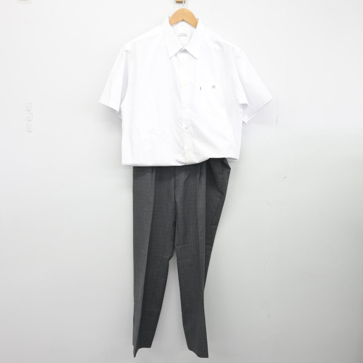 【中古】東京都 目黒学院高等学校 男子制服 2点（シャツ・ズボン）sf039016