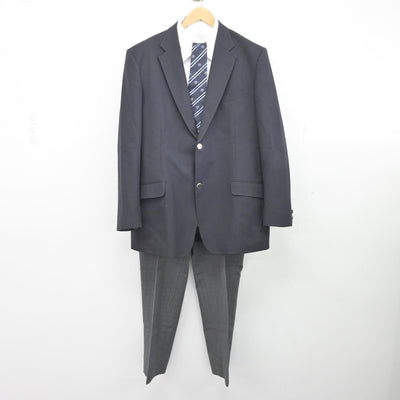 【中古】東京都 目黒学院高等学校 男子制服 4点（ブレザー・シャツ・ズボン）sf039017