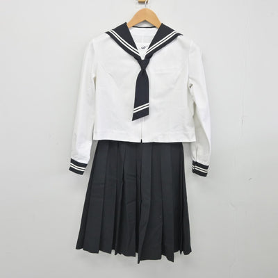 【中古】埼玉県 星野学園中学校 女子制服 4点（セーラー服・スカート）sf039026