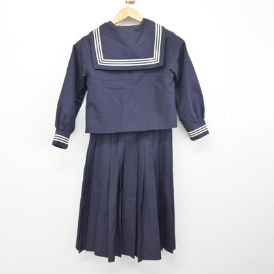 【中古】東京都 十文字中学・高等学校 女子制服 4点（セーラー服・スカート）sf039041