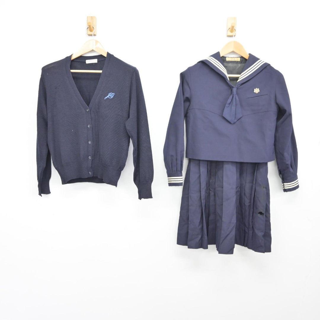 【中古】東京都 十文字中学・高等学校 女子制服 5点（セーラー服・ニット・ジャンパースカート）sf039042 | 中古制服通販パレイド