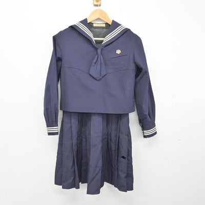 【中古】東京都 十文字中学・高等学校 女子制服 5点（セーラー服・ニット・ジャンパースカート）sf039042