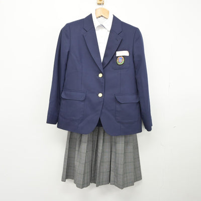 【中古】大阪府 蒲生中学校 女子制服 4点（ブレザー・シャツ・スカート）sf039045