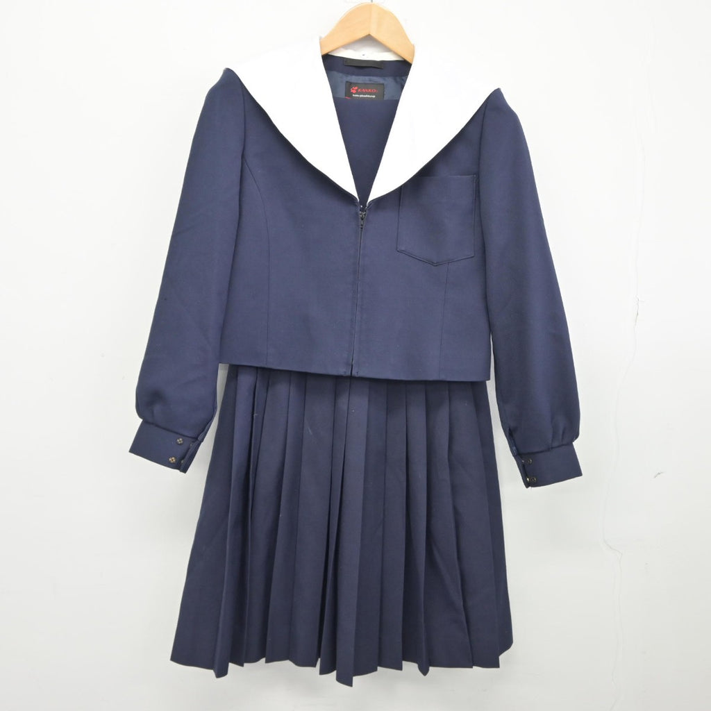 中古】愛知県 宝神中学校 女子制服 2点（セーラー服・スカート