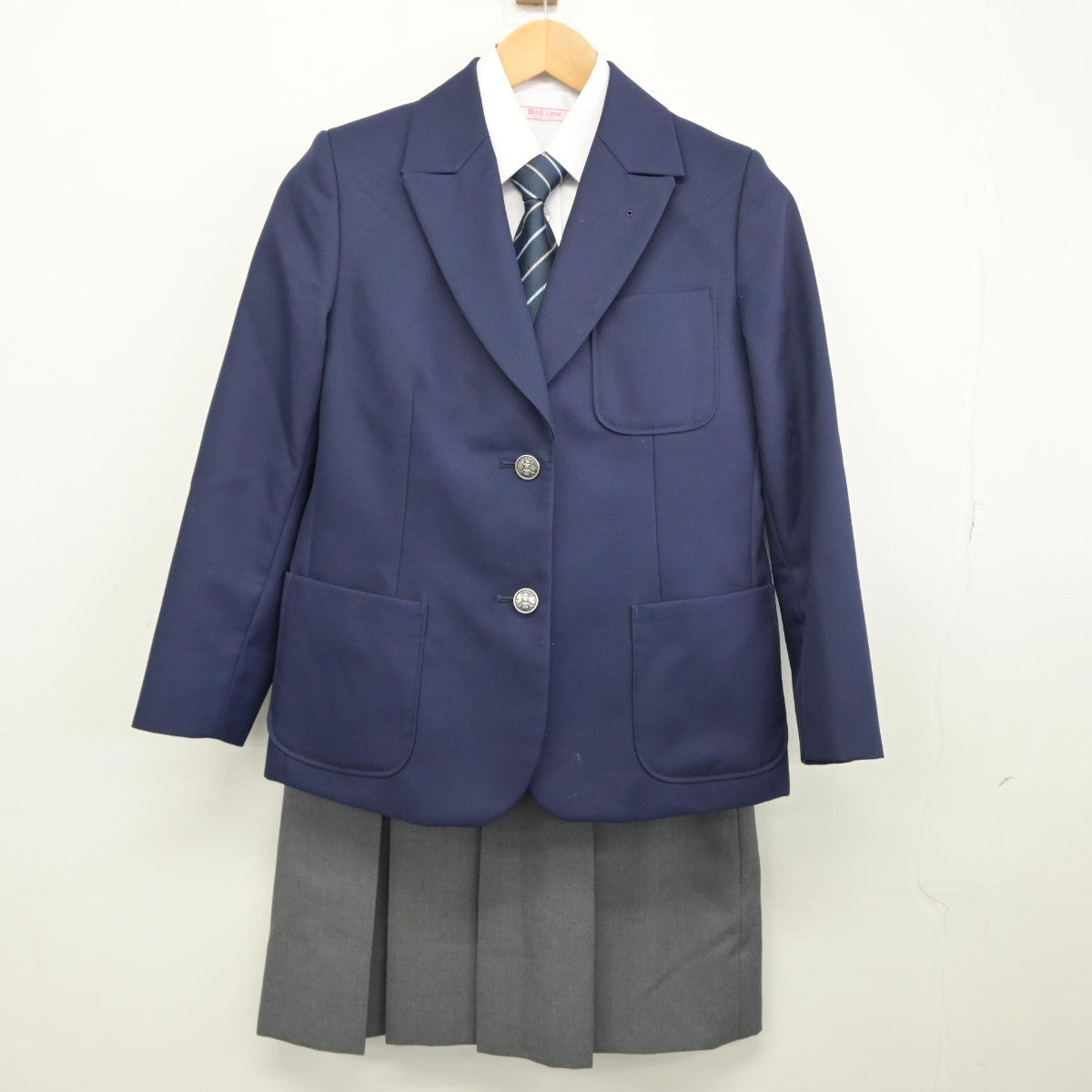 【中古】神奈川県 上の宮中学校 女子制服 4点（ブレザー・シャツ・スカート）sf039062