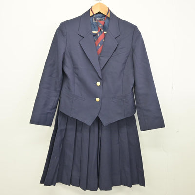 【中古】北海道 旭川西高等学校 女子制服 3点（ブレザー・スカート）sf039068