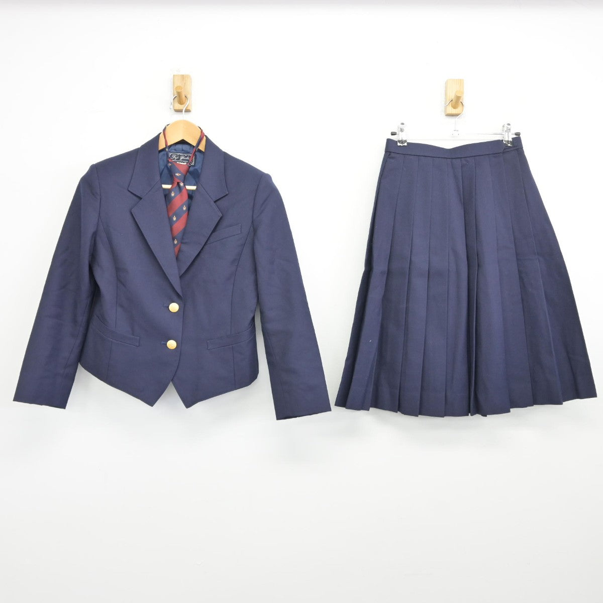 【中古】北海道 旭川西高等学校 女子制服 3点（ブレザー・スカート）sf039068