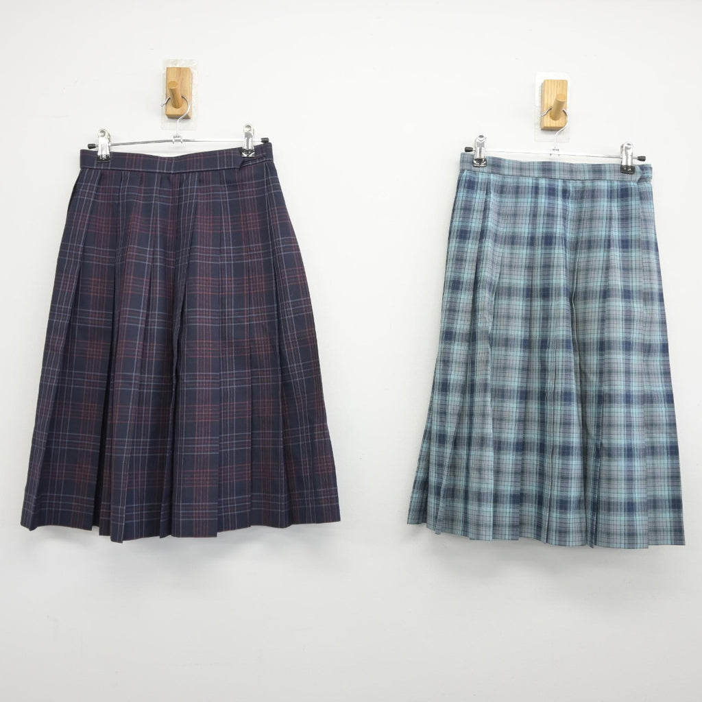 中古】北海道 旭川西高等学校 女子制服 2点（スカート・スカート