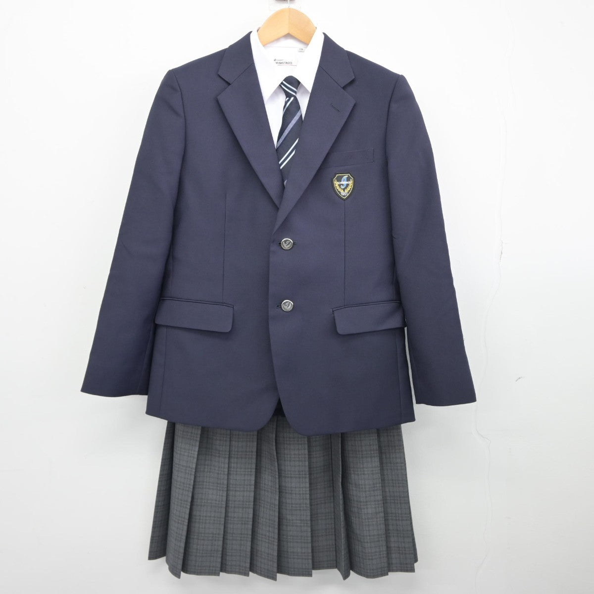 【中古】愛知県 一柳中学校 女子制服 4点（ブレザー・シャツ・スカート）sf039072