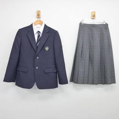 【中古】愛知県 一柳中学校 女子制服 4点（ブレザー・シャツ・スカート）sf039072