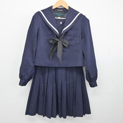 【中古】愛知県 安城高等学校 女子制服 3点（セーラー服・スカート）sf039084