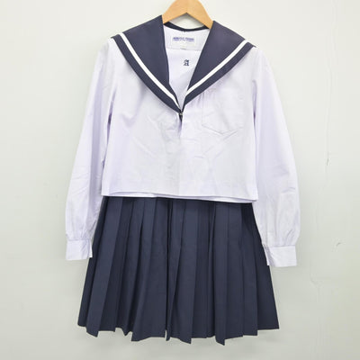 【中古】愛知県 安城高等学校 女子制服 2点（セーラー服・スカート）sf039085