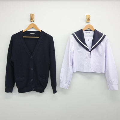 【中古】愛知県 安城高等学校 女子制服 2点（セーラー服・ニット）sf039086