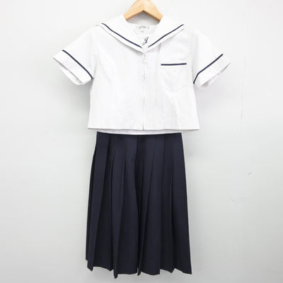 【中古】福岡県 福岡工業大学付属城東高等学校 女子制服 3点（セーラー服・スカート）sf039092