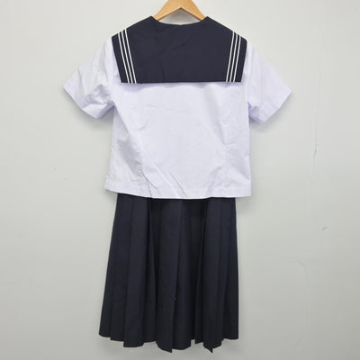 【中古】静岡県 曳馬中学校 女子制服 4点（セーラー服・セーラー服・スカート）sf039097