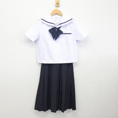 【中古】静岡県 浜松市立八幡中学校 女子制服 4点（セーラー服・スカート）sf039108