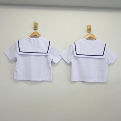 【中古】静岡県 浜松市立八幡中学校 女子制服 4点（セーラー服・スカート）sf039108