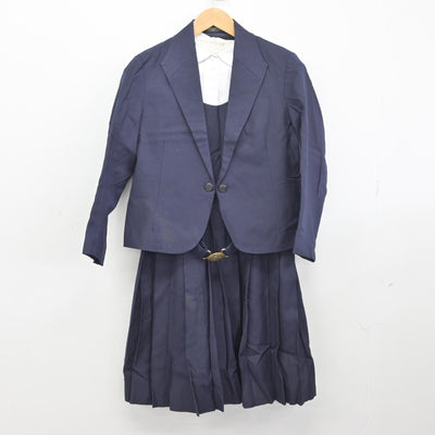 【中古】東京都 千代田女学園高等学校 女子制服 3点（ブレザー・ジャンパースカート・シャツ）sf039119