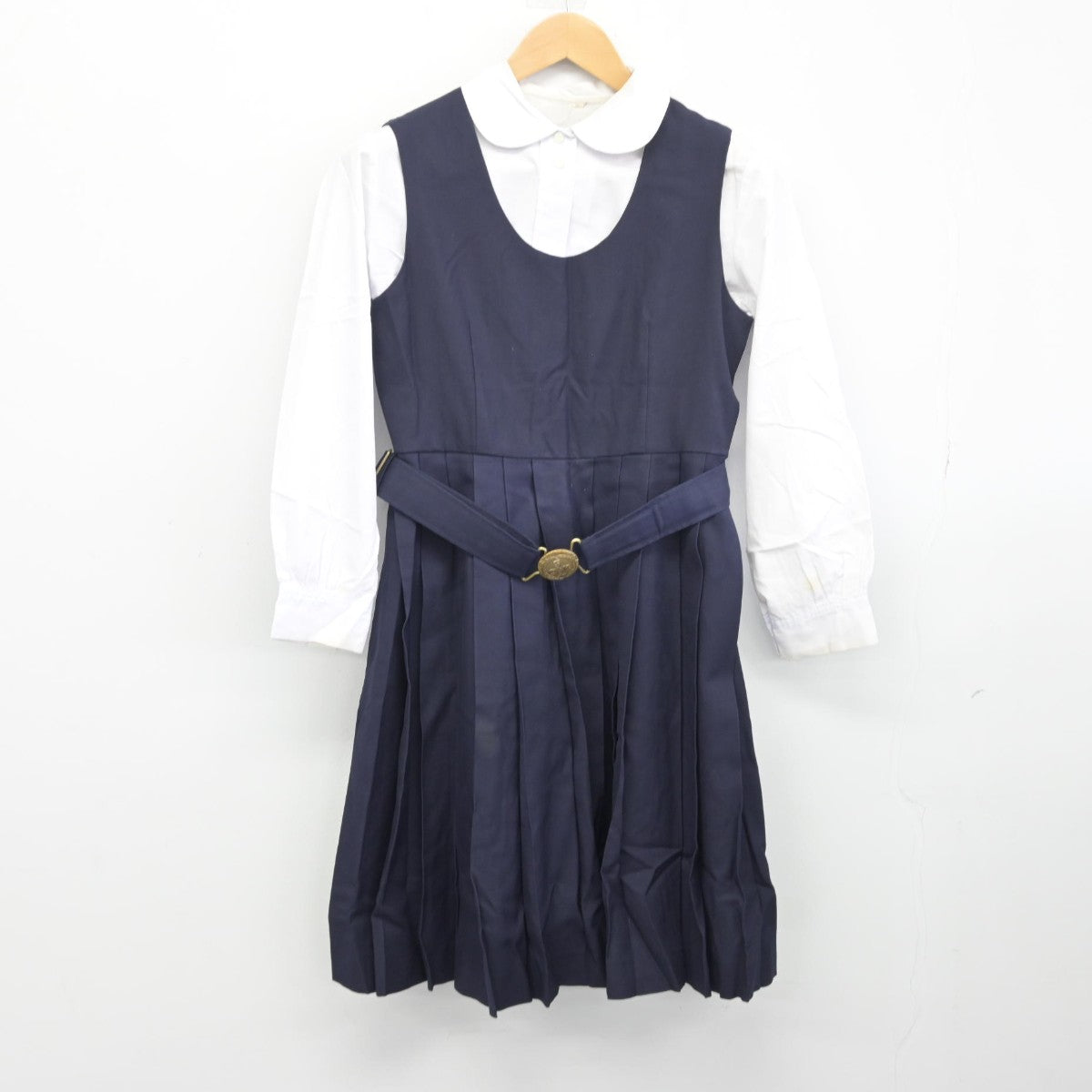 【中古】東京都 千代田女学園高等学校 女子制服 3点（ブレザー・ジャンパースカート・シャツ）sf039119