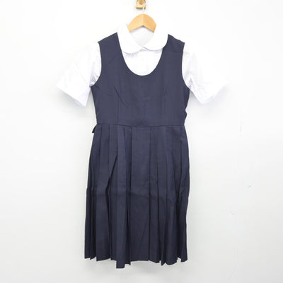 【中古】東京都 千代田女学園高等学校 女子制服 2点（ジャンパースカート・シャツ）sf039120