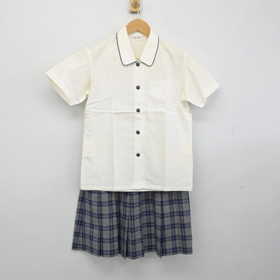 【中古】東京都 千代田女学園高等学校 女子制服 2点（シャツ・スカート）sf039122