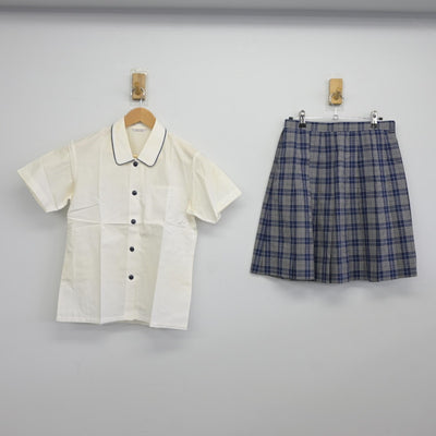 【中古】東京都 千代田女学園高等学校 女子制服 2点（シャツ・スカート）sf039122