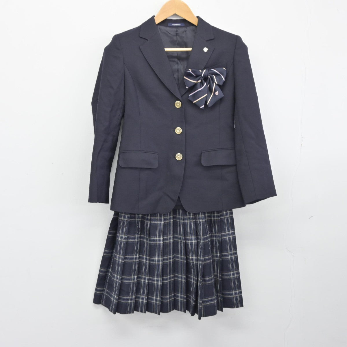 【中古】千葉県 二松學舎大学附属柏中学校 女子制服 4点（ブレザー・スカート・スカート）sf039142