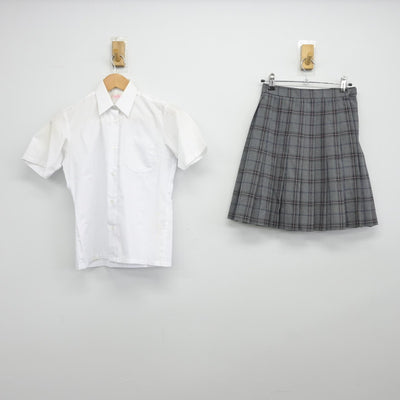 【中古】東京都 開進第三中学校 女子制服 2点（シャツ・スカート）sf039147