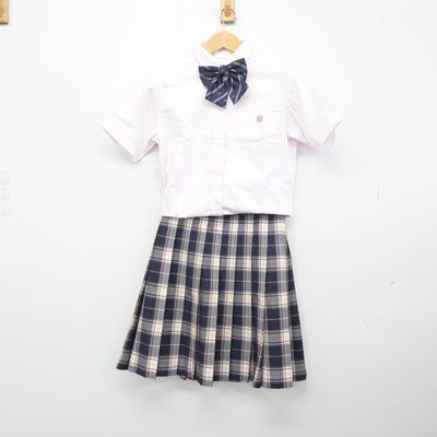 【中古】福岡県 福岡大学附属若葉高等学校 女子制服 3点（シャツ・スカート）sf039152