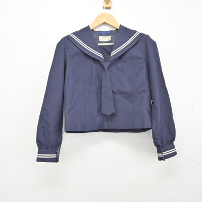 【中古】千葉県 稲毛中学校 女子制服 3点（セーラー服・スカート）sf039156