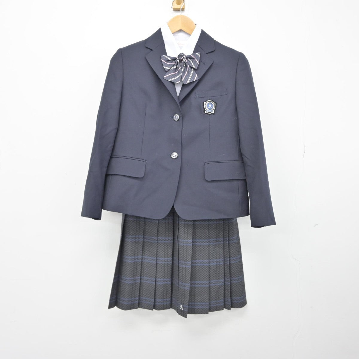 【中古】大阪府 旭高等学校 女子制服 4点（ブレザー・シャツ・スカート）sf039188